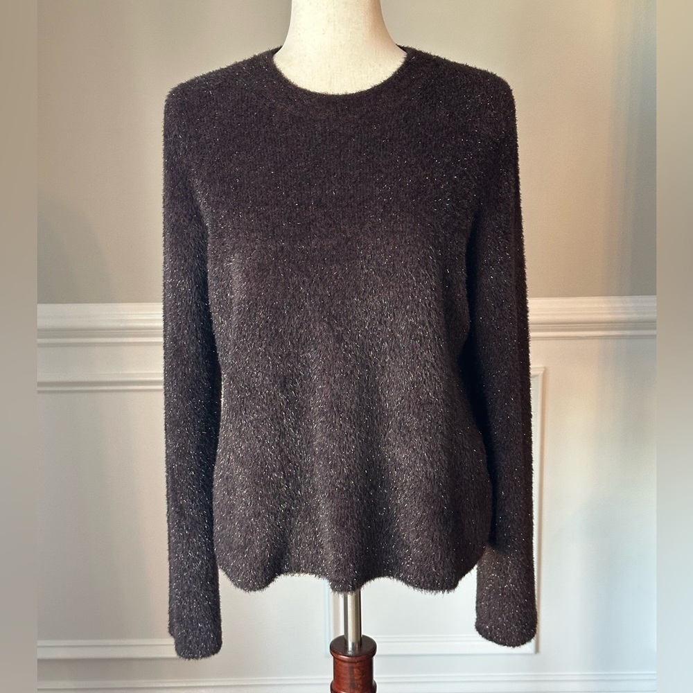 Vince Lurex Eyelash Knit Pullover Sweater Top size XL - Picture 4 of 14